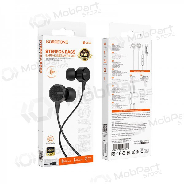 Ausinės Borofone BM94 USB-C