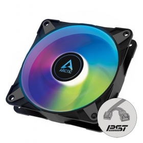 ARCTIC P12 PWM PST A-RGB, case fan, 4-pin, 120mm, zwart