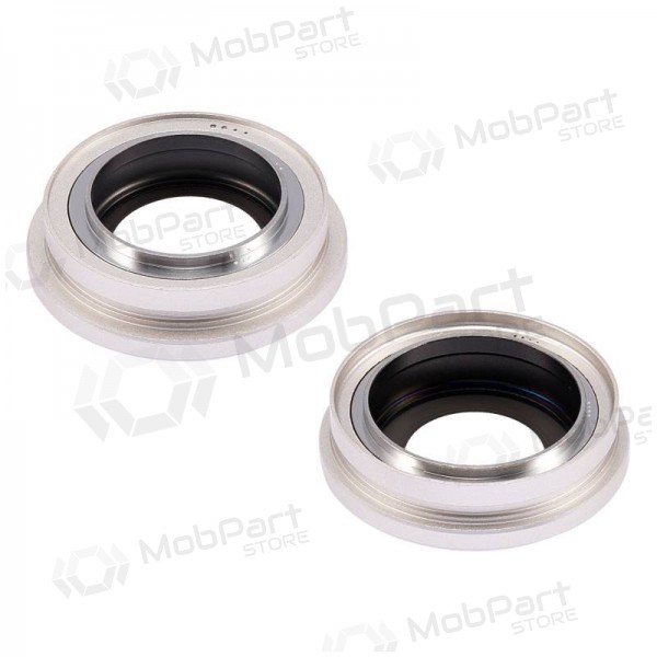 iPhone 14 / 14 Plus camera glas (2stuks) (wit) (met een frame)