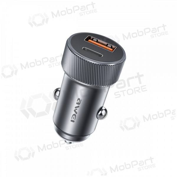 Autolader Awei C-857 33W USB-C/USB-A zwart