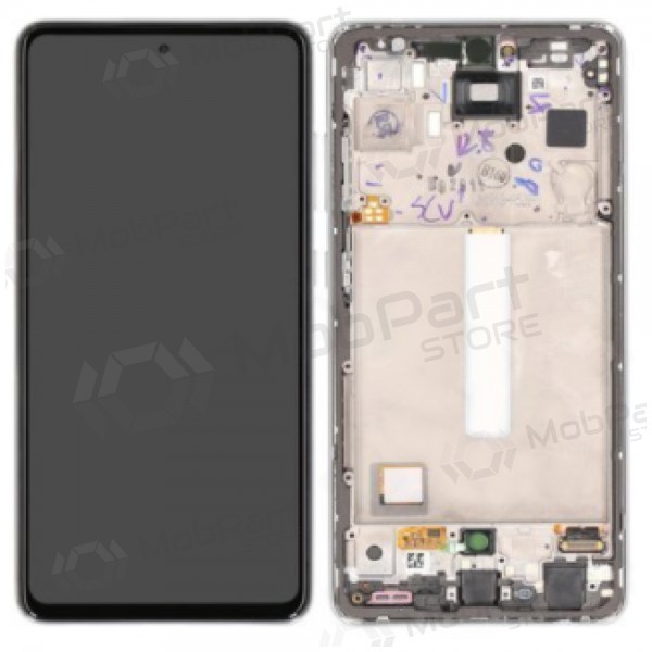 Samsung Galaxy A52s scherm (wit) (met een frame) (origineel)
