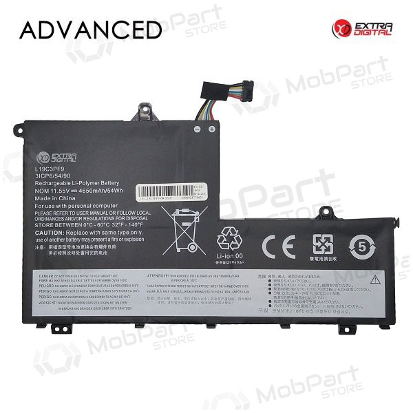 LENOVO L19C3PF9, 4650mAh laptop batterij, Advanced