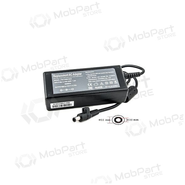 SAMSUNG 60W: 16V, 3.75A laptop oplader