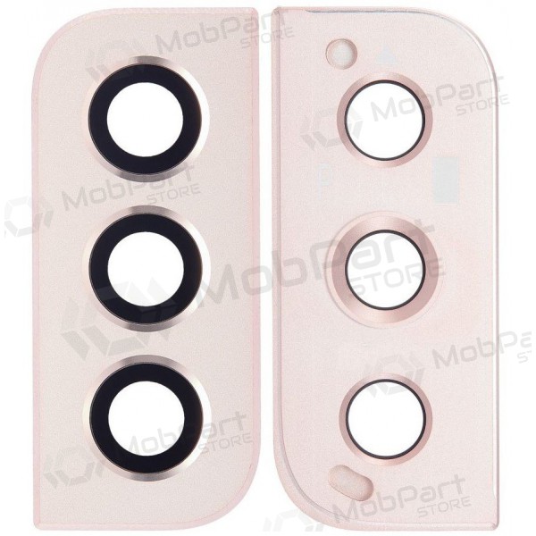 Samsung S906 Galaxy S22 Plus camera glas (roze / gouden) (met een frame)