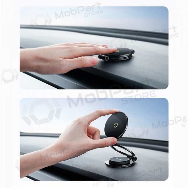 Autotelefoonhouder Baseus MagPro II BS-CW06 op het dashboard plakbaar aan het paneel.
