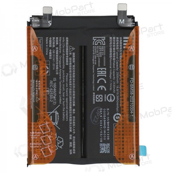 Xiaomi 11T Pro 5G batterij, akumuliatorius (BM58) (Premium)