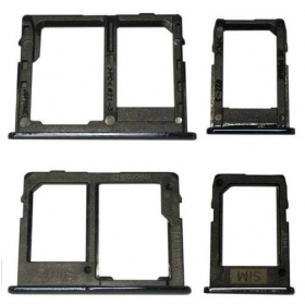 Samsung J610 Galaxy J6+ 2018 SIM-kaarthouder (2stuks) (zwart)