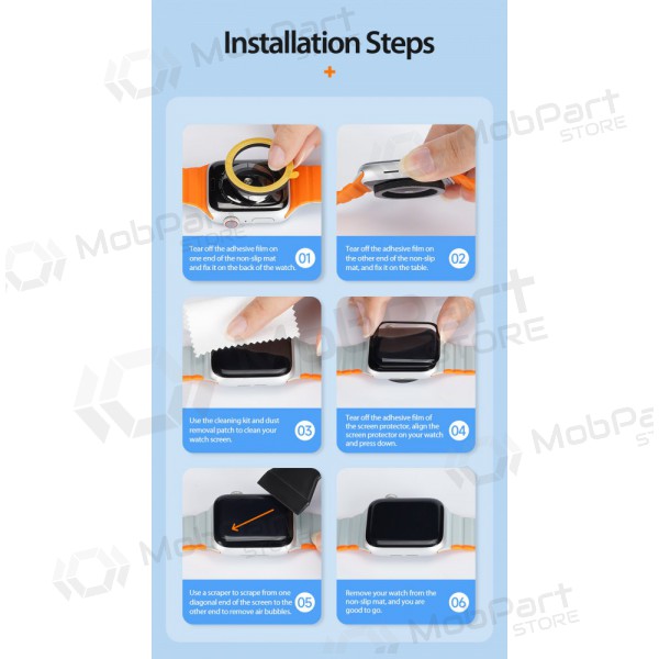 LCD apsauginis stikliukas Dux Ducis Pmma (2Pack) Apple Watch 41mm zwart