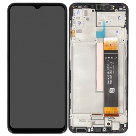 Samsung Galaxy M23 scherm (zwart) (met een frame) (origineel)