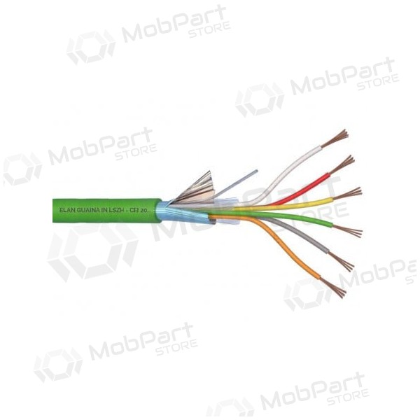 ELAN halogeenvrije, afgeschermde beschermkabel 6x0.22 (groen)