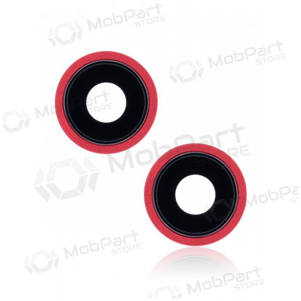 Apple iPhone 13 mini camera glas (2stuks) (rood) (met een frame)