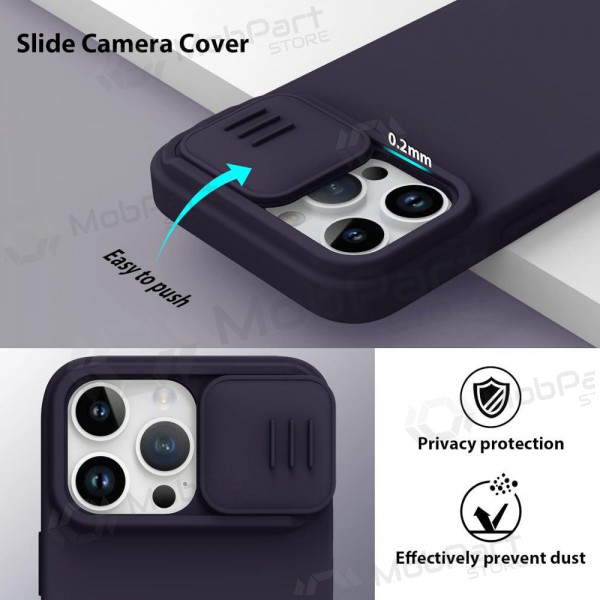 Apple iPhone 14 Pro hoesje „Nillkin Silicone“ (tamsiai Purper)