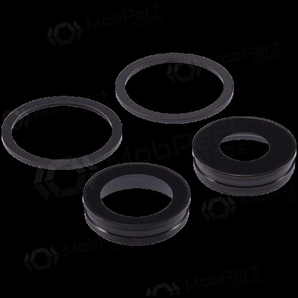 Apple iPhone 11 camera glas (2stuks) (zwart) (met een frame)