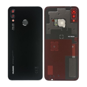 Huawei P20 Lite achterkant zwart (Midnight Black) (gebruikt grade B, origineel)