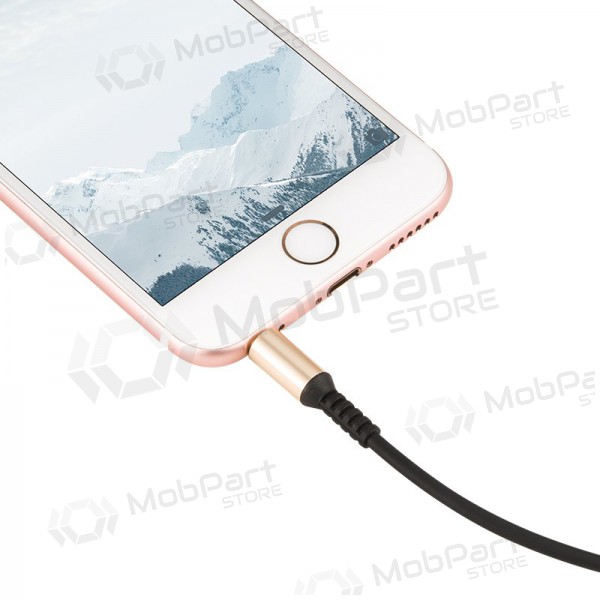 Audio adapter Hoco UPA02 AUX 3,5mm į 3,5mm (zwart)