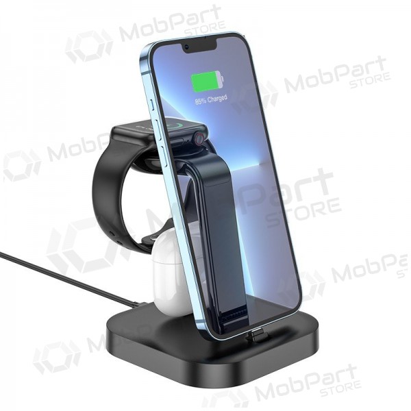 Lader draadloze Hoco CW43 Graceful 3-in-1 zwart