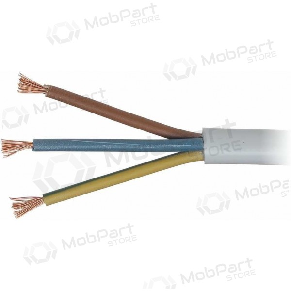 Flexibele kabel Lietkabelis OMYp BVV-PLL 3x1 mm² koperen flexibele 100 m spoel