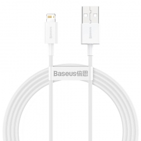 USB kabel Baseus Superior Lightning 2.4A 1.5m (wit) CALYS-B02