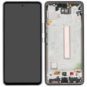 Samsung Galaxy A53 scherm (zwart) (met een frame) (refurbished)