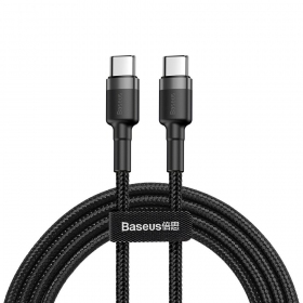 USB kabel Baseus Cafule PD60W Type-C 2.0m grijs-zwart CATKLF-HG1