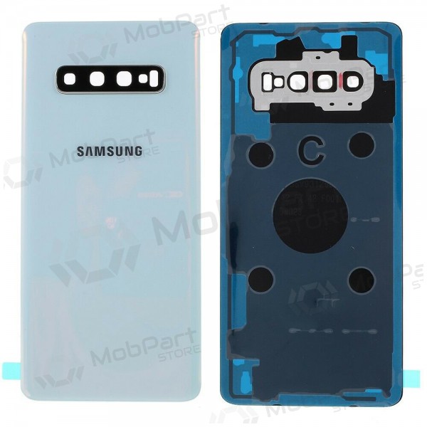 Samsung G975 Galaxy S10 Plus achterkant wit (Prism White) (gebruikt grade B, origineel)