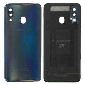 Samsung A405 Galaxy A40 2019 achterkant (zwart) (gebruikt grade B, origineel)