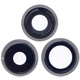 Apple iPhone 13 Pro Max camera glas (3stuks) (zilverachtig) (met een frame)