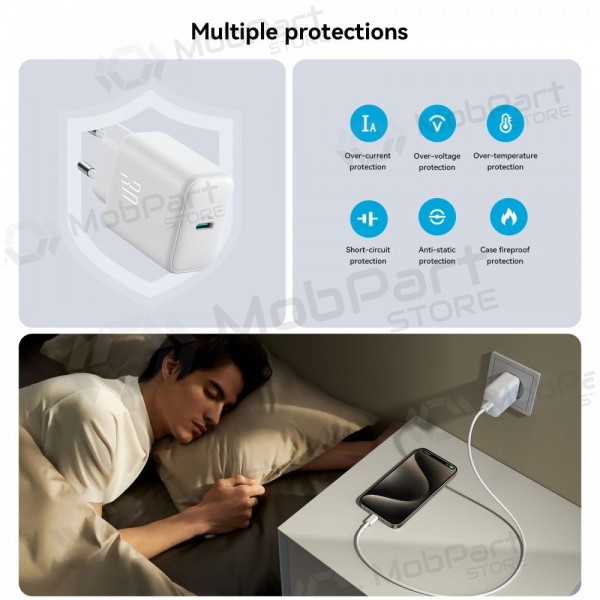 Lader Joyroom JR-TCF24 USB-C PD30W + USB-C to USB-C cable 1.0m wit