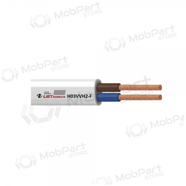 Flexibele kabel Lietkabelis OMYp 2x0.75 mm² koper PVC CPR Eca 300 V 100 m haspel