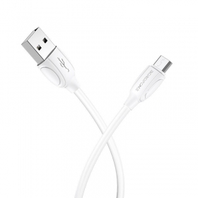USB kabel Borofone BX19 USB-A to MicroUSB 1.0m wit