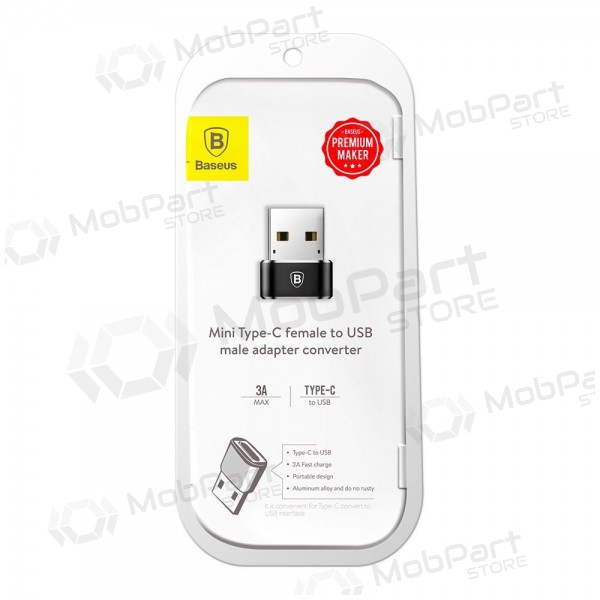 Adapter Baseus Type-C to USB-A zwart CAAOTG-01