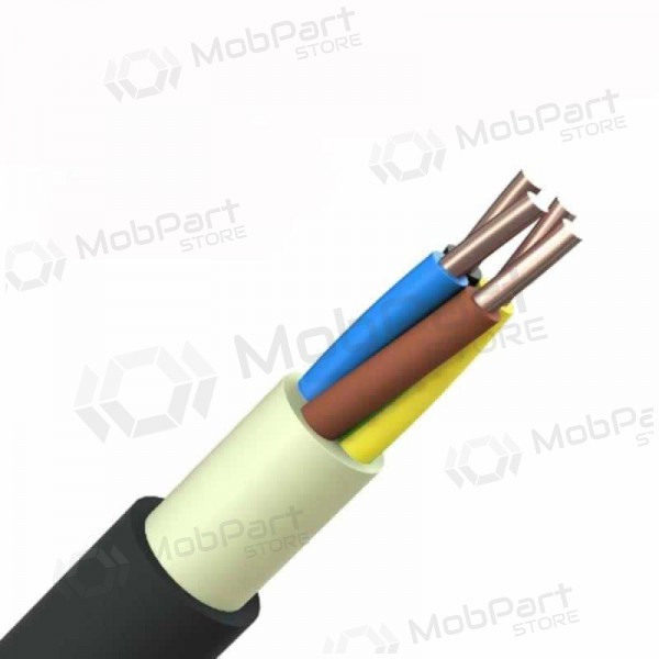 Stroomkabel Elpar N2XH-J 3x1.5 mm² koper XLPE CPR B2ca 0.6/1 kV massief