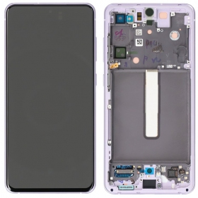 Samsung Galaxy S21 FE 5G scherm (levandos) (met een frame) (origineel)
