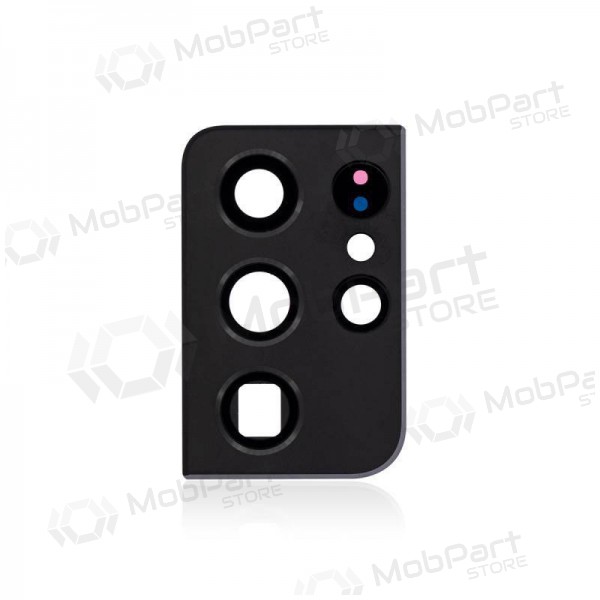 Samsung G998 Galaxy S21 Ultra 5G camera glas (zwart) (met een frame)
