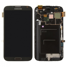 Samsung N7100 Galaxy Note 2 scherm (zwart) (met een frame) (service pack) (origineel)