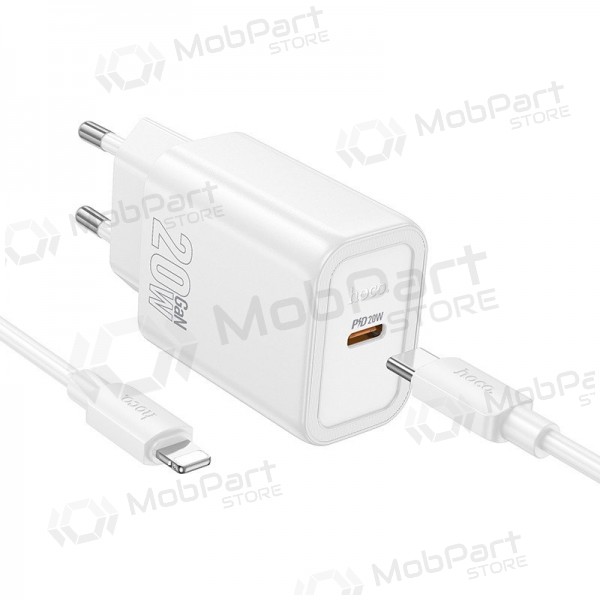 Lader Hoco N60 20W GaN USB-C + USB-C to Lightning cable 1.0m wit
