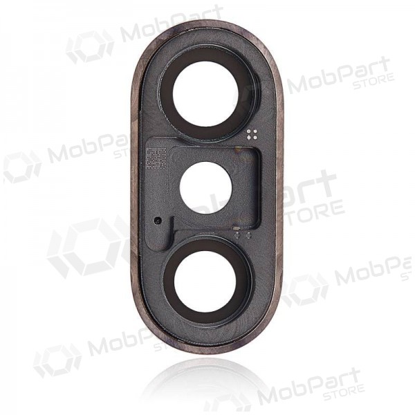 Apple iPhone XS / XS Max camera glas (gouden) (met een frame)