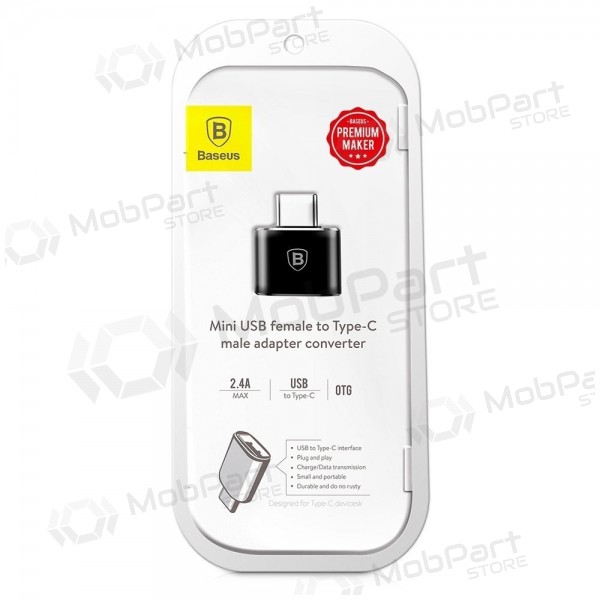 Adapter Baseus USB-A to Type-C OTG zwart CATOTG-01