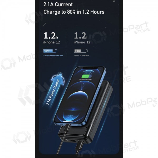 Externe batterij Power Bank Awei P6K 5V/2.1A 20000mAh zwart