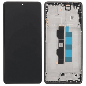 Xiaomi Redmi Note 13 Pro 4G, Poco M6 Pro 4G scherm (zwart) (met een frame) (OLED)