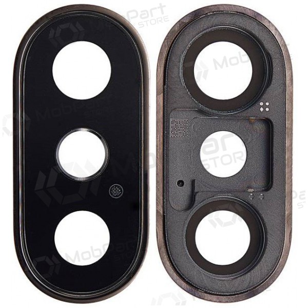 Apple iPhone XS / XS Max camera glas (gouden) (met een frame)