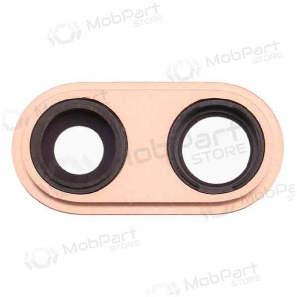 Apple iPhone 8 Plus camera glas (gouden) (met een frame)