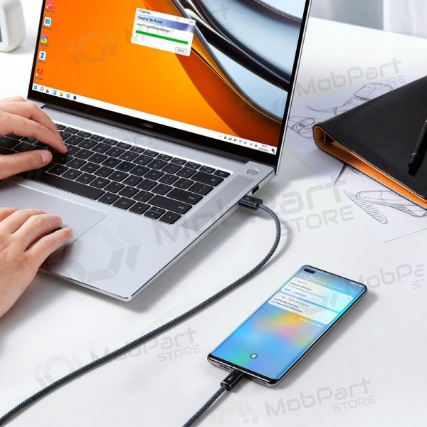 USB kabel Baseus Dynamic 100W USB-A to Type-C 1.0m grijs CALD000616