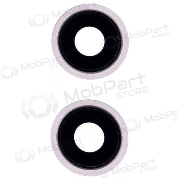 Apple iPhone 13 camera glas (2stuks) (roze) (met een frame)