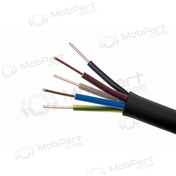 Flexibele kabel Lietkabelis OMY 5x2.5 mm² koperen pvc 100 m rol.