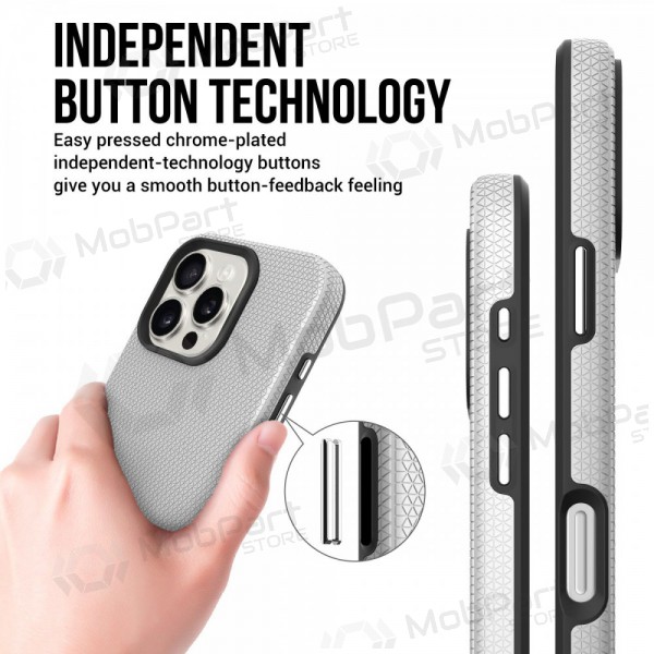 Apple iPhone 15 hoesje „Perfectionists“ (zilverachtig)