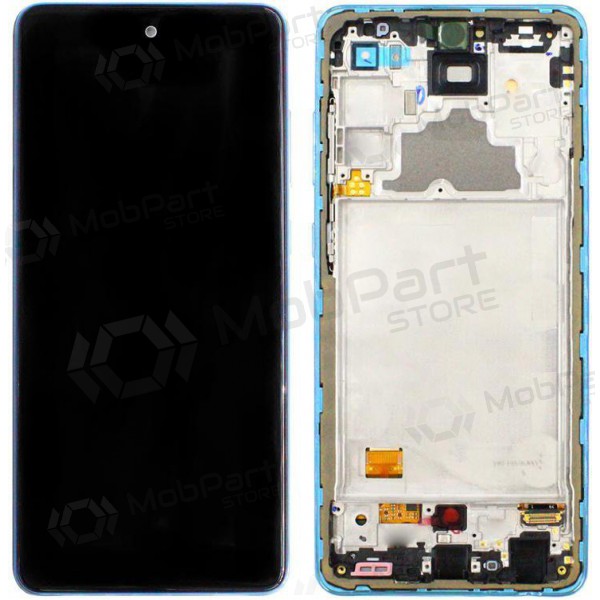 Samsung Galaxy A72 scherm (blauw) (met een frame) (origineel)