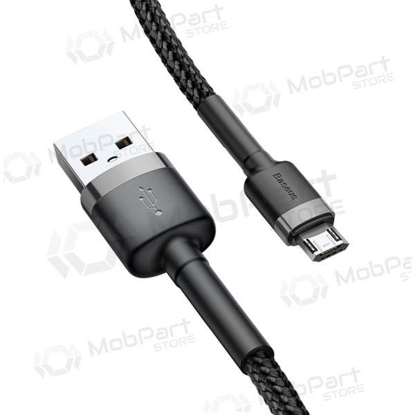 USB kabel Baseus Cafule microUSB 1.0m 2.4A (grijs-zwart) CAMKLF-BG1