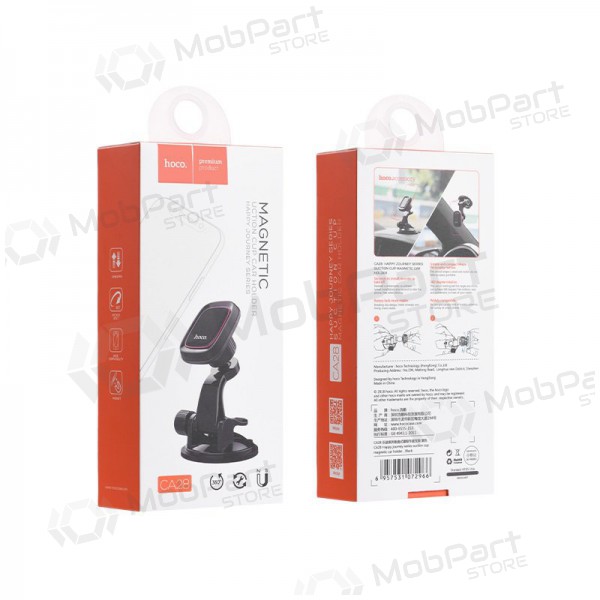 Automobilinis Universeel telefono laikiklis Hoco CA28, mounted on the dashboard, magnetic, zwart