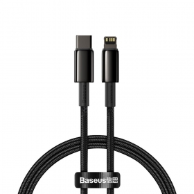 Lightning kabel Baseus Tungsten CATLWJ-01 USB-C naar Lightning 1 m PD 20 W zwart